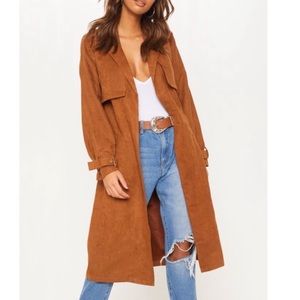 Brown suede coat